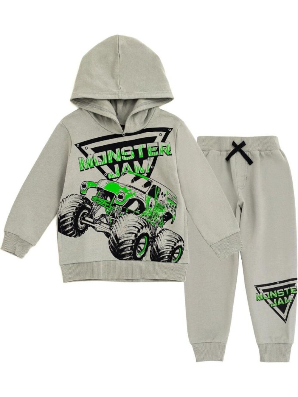 Cozy Boys' Fleece Hoodie & Pants Set | Toddler to Big Kid | Monster Jam Style